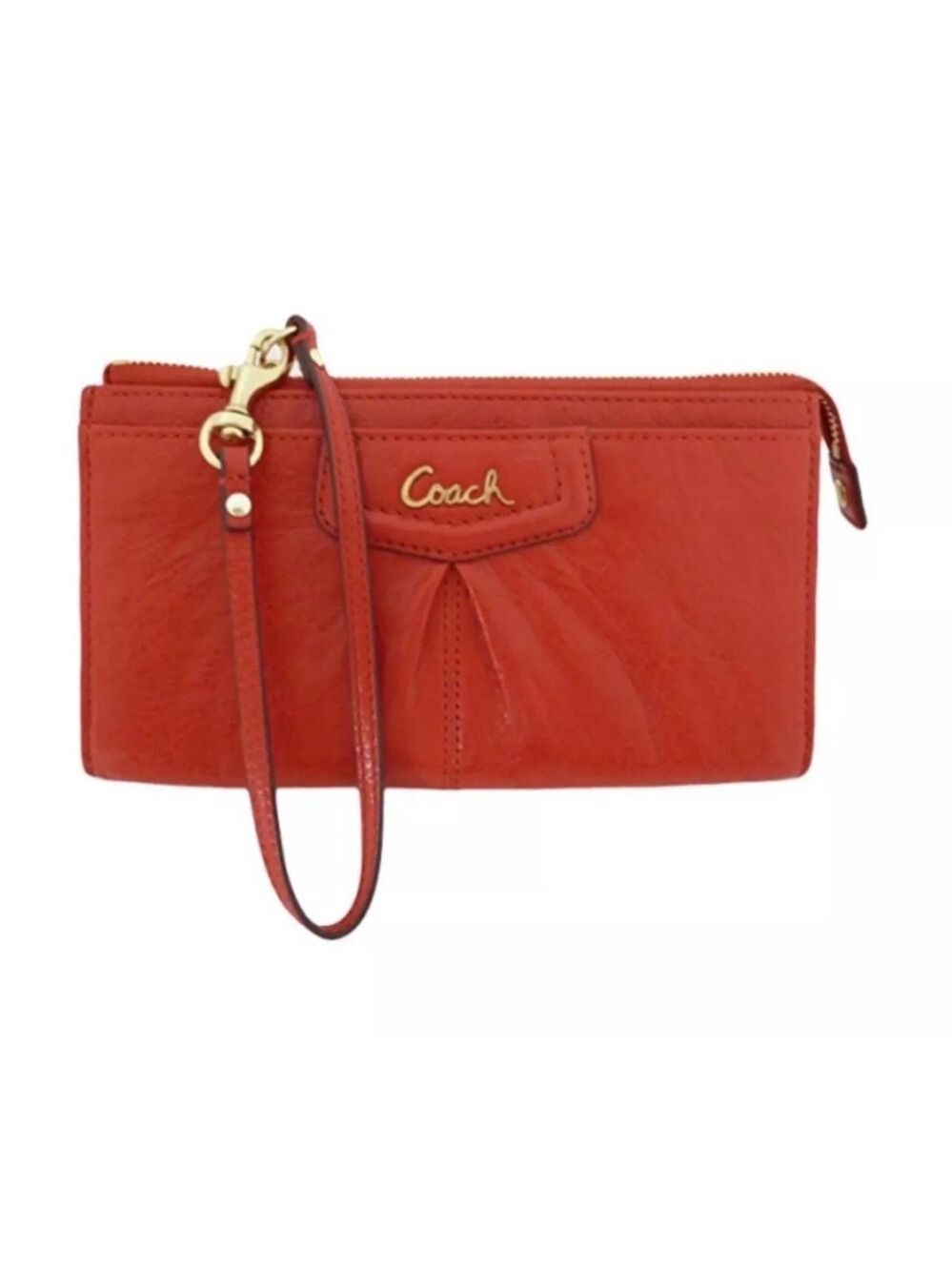 Coach Women's Long Pocketbook Wristlet, Rust - Picture 1 of 3